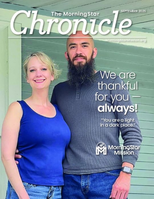 MorningStar Chronicle September 2025 Cover Photo - couple standing outside home